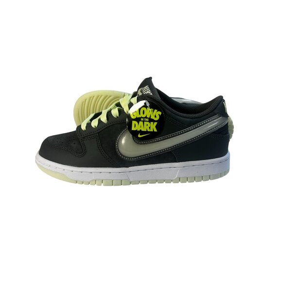 Nike Dunk Low BG Iron Grey Cool Grey Lime Ice Glow in Dark Youth 5.5Y/Woman 7 HQ - Picture 6 of 12